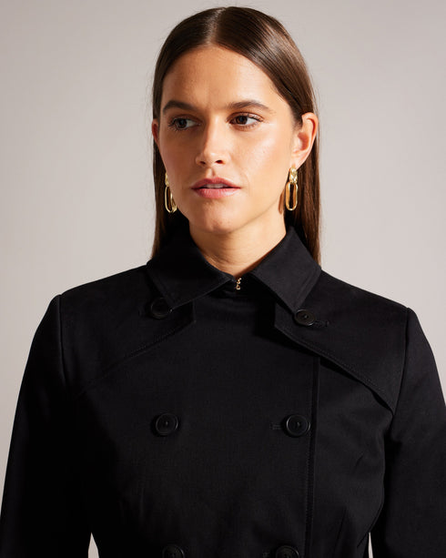 POLLIAN-Outerwear-Knot Cuff Detail Trench Coat- Ted Baker Romania